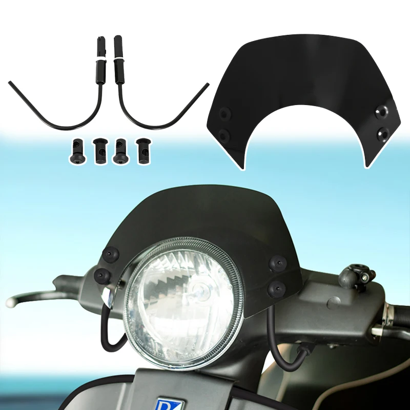 For GTS 300 125 200 GTV300 GTS125 LX50 LX125 LX150 Motorcycle Windscreen Screen and Bracket Protector Deflector