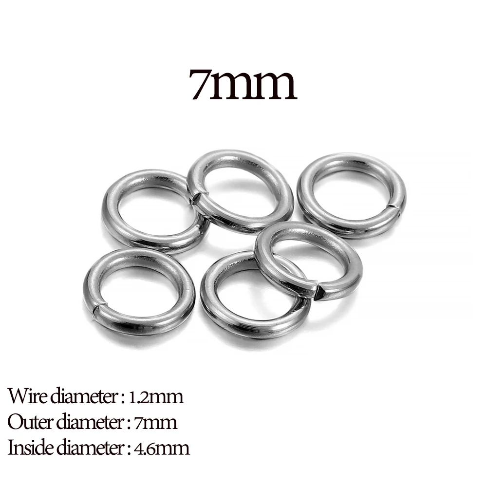 30-200 pièces 3-25mm anneau fendu en acier inoxydable ouvert boucles simples anneaux de saut connecteurs pour bijoux à bricoler soi-même faisant des résultats accessoires