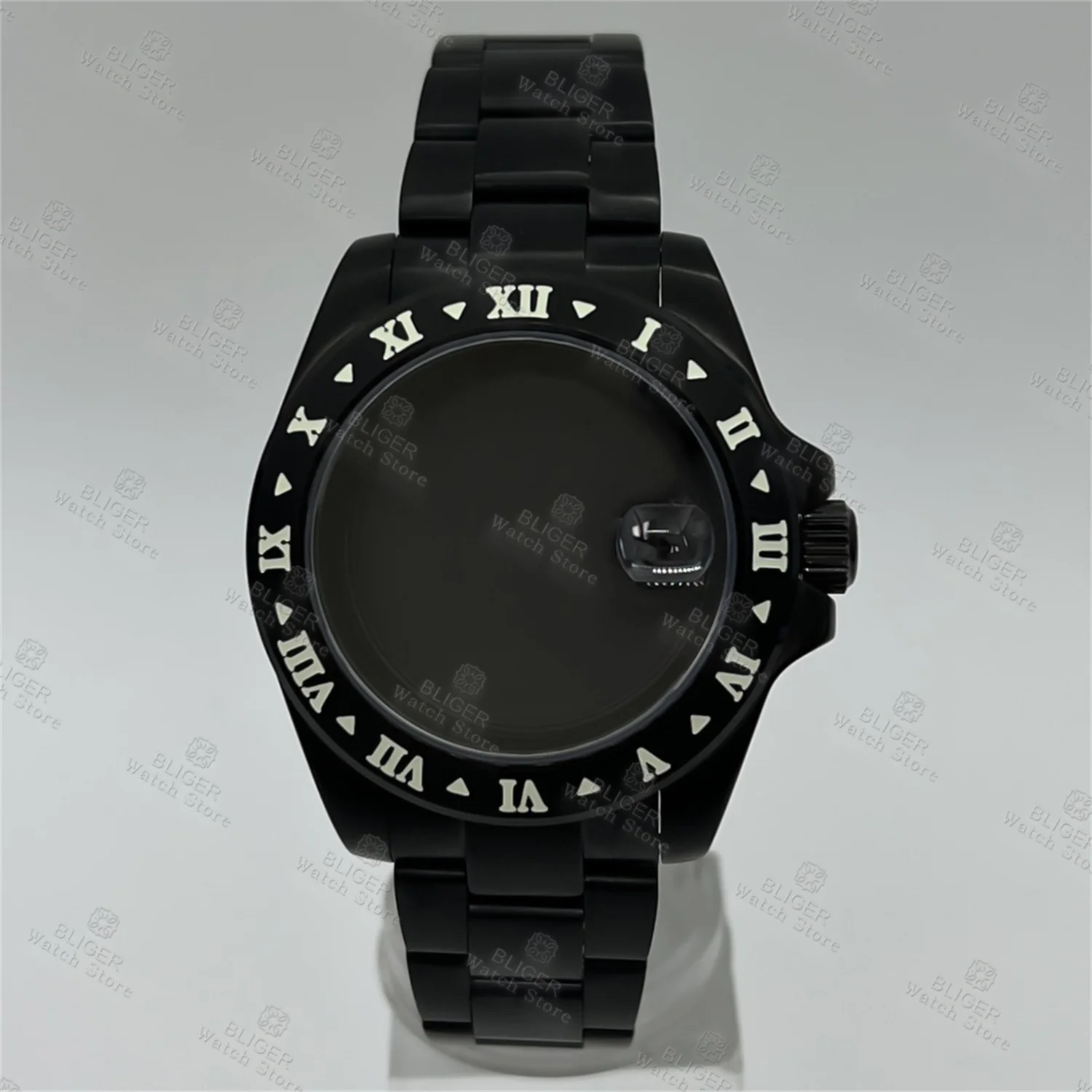 bliger-40mm-black-watch-case-roman-numerals-fix-luminous-bezel-sapphire-glass-fit-nh34-nh35-nh36-eta2824-pt5000-ronda515-movemet