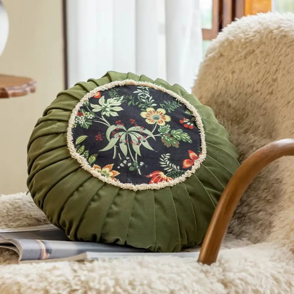 

Home Decor Retro Printed Cushion Decorative Soft Waist Pillow French style Bedside Cushion Bed Cushion