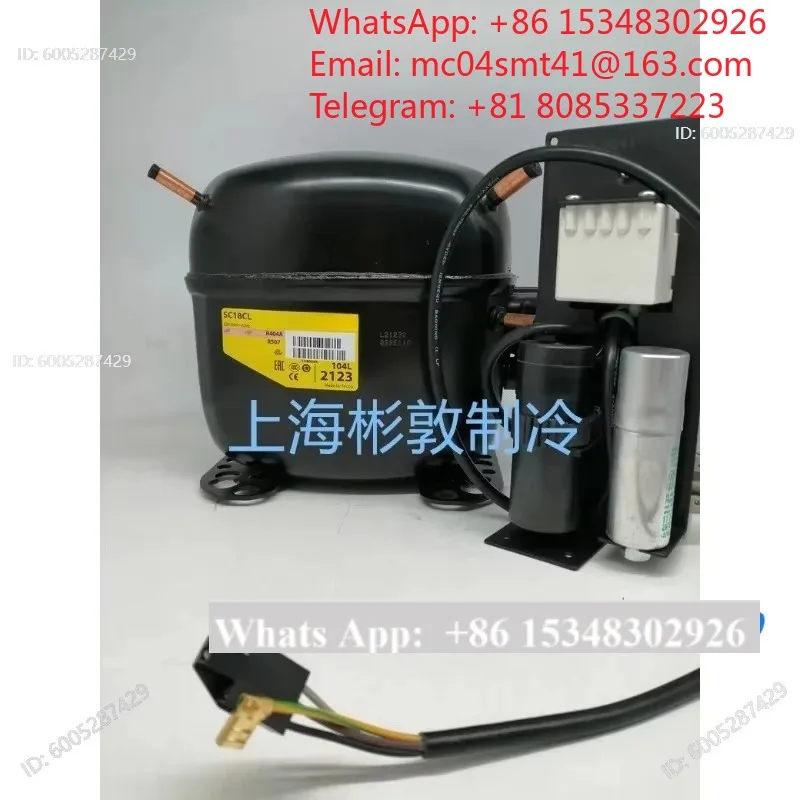 Refrigeration Compressor SC21CL SC‑18 104L2322 2123 R404AFor Science Popularization Display Cabinet Cooling Equipment Spare Part