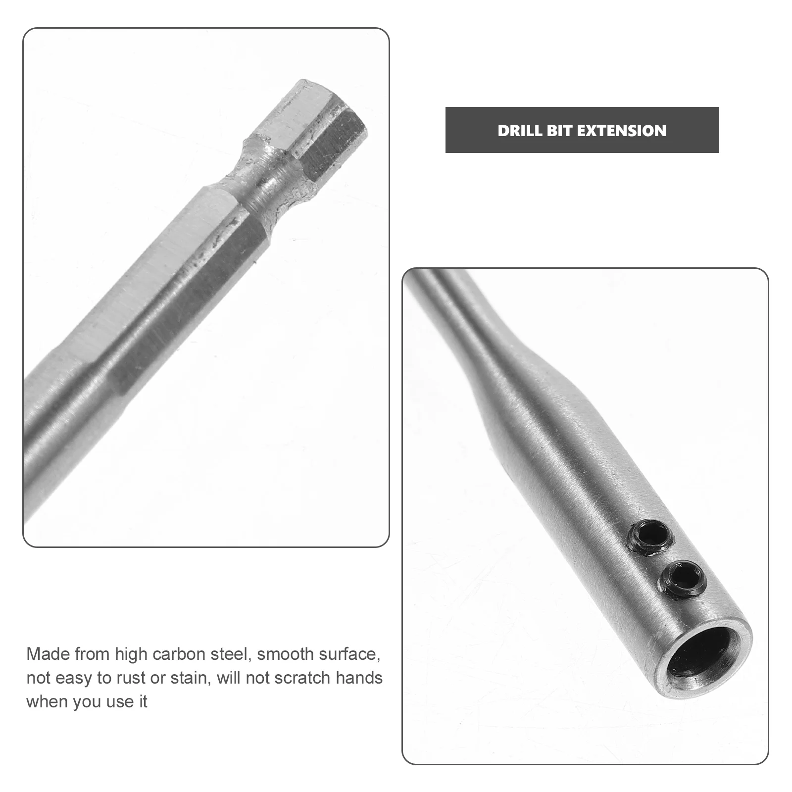 

1 set Drill Bit Extension 6 12 Inch High-carbon Steel Wood Spade Extender Rods 150mm 300mm Tool Parts Carpenters Hand Tools
