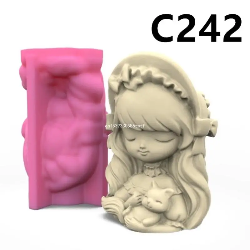 

Girls Pen Holder Flower Pot Silicone Molds Epoxy Resin Molds Table Ornament Mould Plaster Making Tool Easy to Dropship