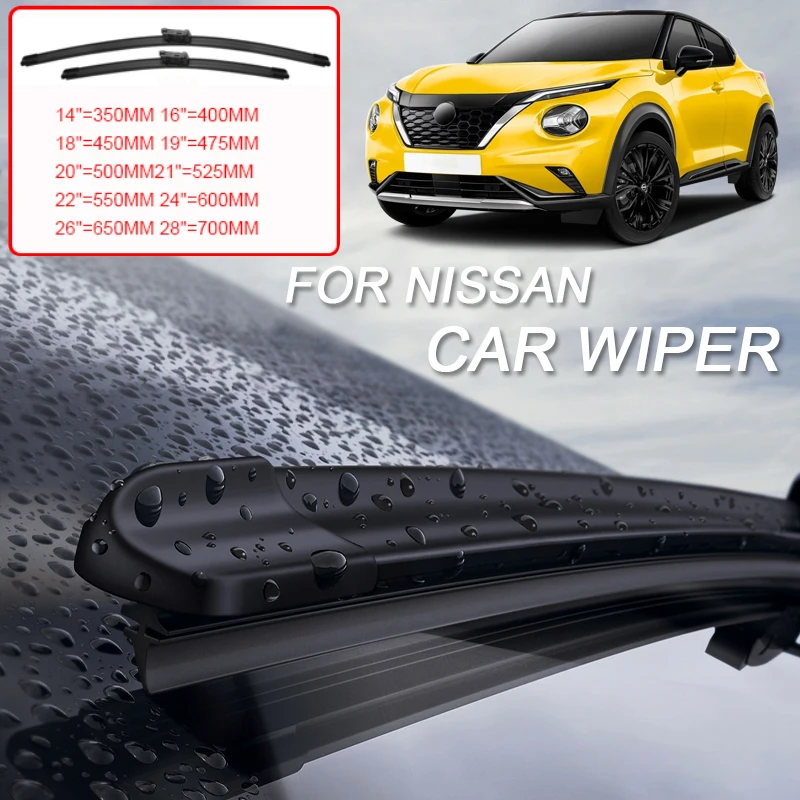 

2PCS For NISSAN Altima ARIYA JUKE LEAF MARCH MICRA NOTE NV200 SENTRA VERSA Car Blade Windshield Rubber Wiper Auto Accessories