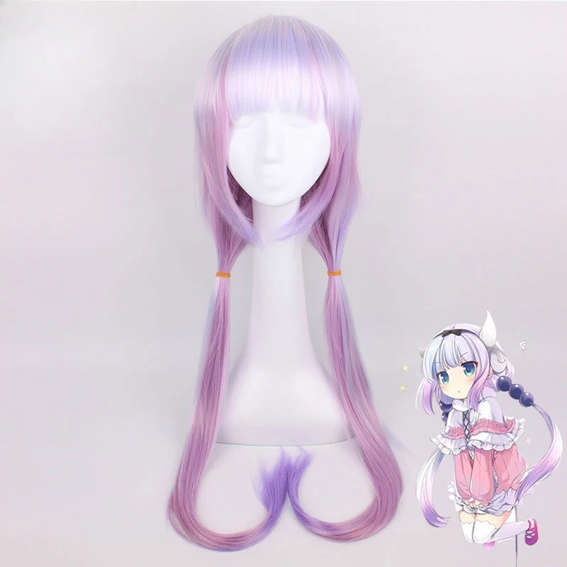 Dragon Maid Konakamui Girl Wig Twin-tailed Maid Cosplay Wig