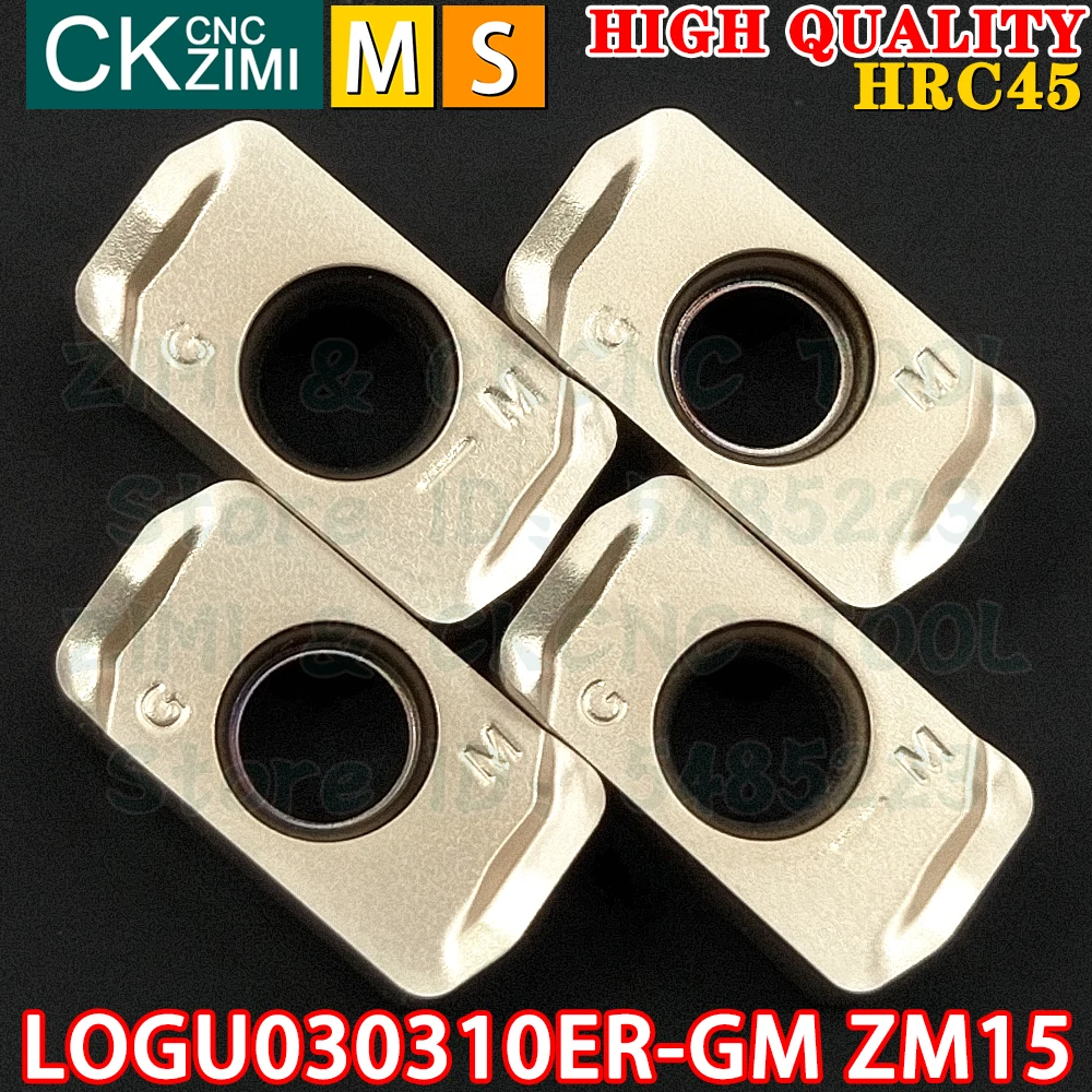 LOGU030310ER-GM ZM15 LOGU 030310 ER GM Carbide Inserts Fast Feed Milling Inserts Tools CNC Mechanical Metal Lathe Milling Tool