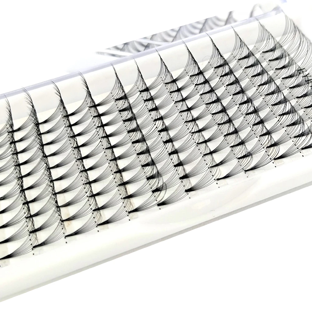New 12 Lnes high quality Premade Russian Volume Fans 5D-140D Mink Eyelashes Short Stem Root tape Eyelash Extensions Supplies