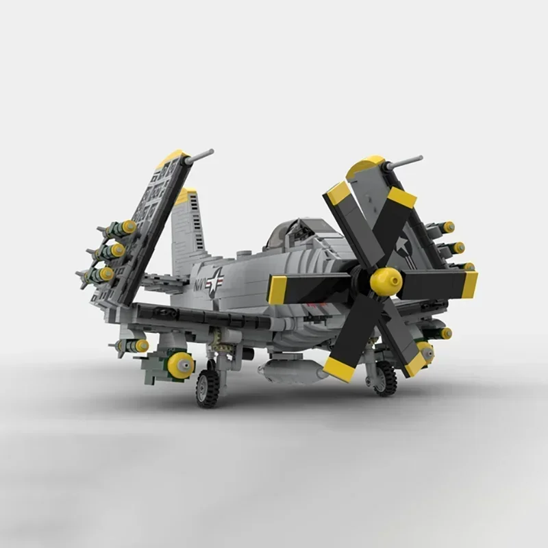 Moc ビルディングレンガ軍事モデル 1:35 A2D スカイシャーク爆撃機テクノロジーモジュラーブロックギフトクリスマスおもちゃ DIY セット組み立て