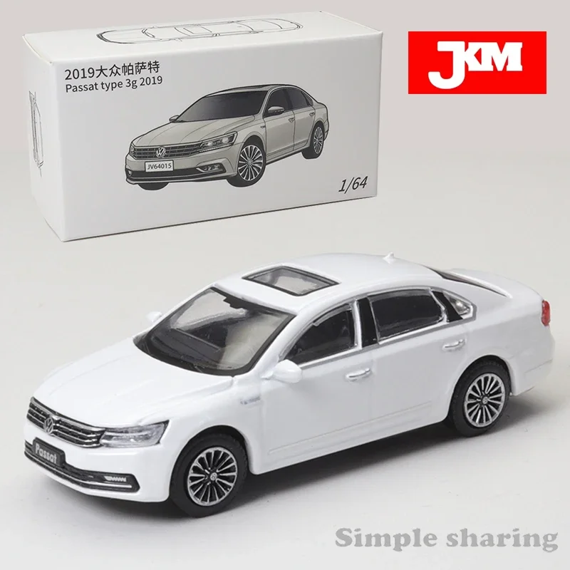 JKM-Modèle réduit de voiture Volkswagen Passat en alliage moulé sous pression, 3g, 1/64, absorption des chocs, jouet, cadeaux pour amis, ornements