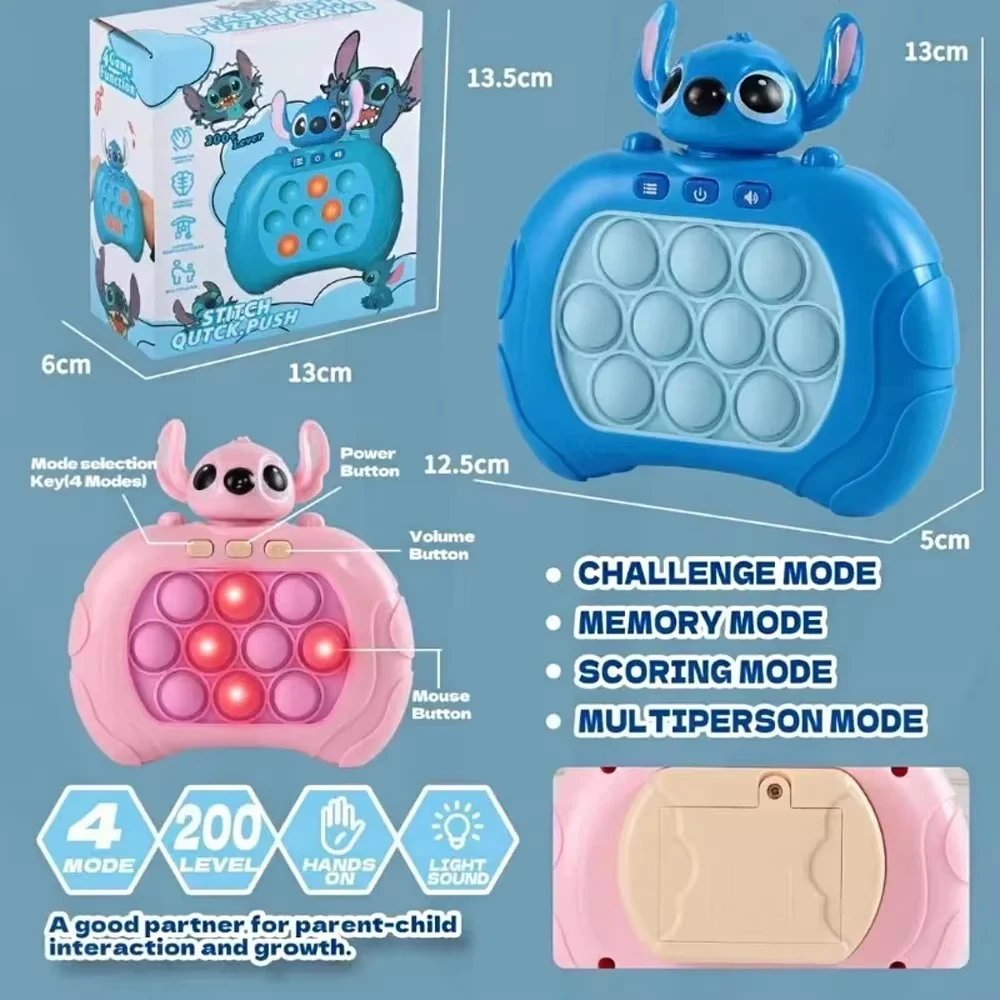 

Pop Quick Push Game Bubbles Game Machine Cartoon Pop it Game Anti Stress Squeezing Toys Adult Adult Kids Birthday Gift