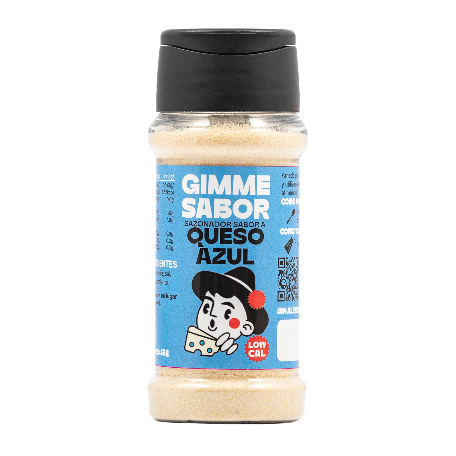 GIMME SABOR Sazonador vegetal sabor QUESO AZUL, Sin glutamato ni alérgenos