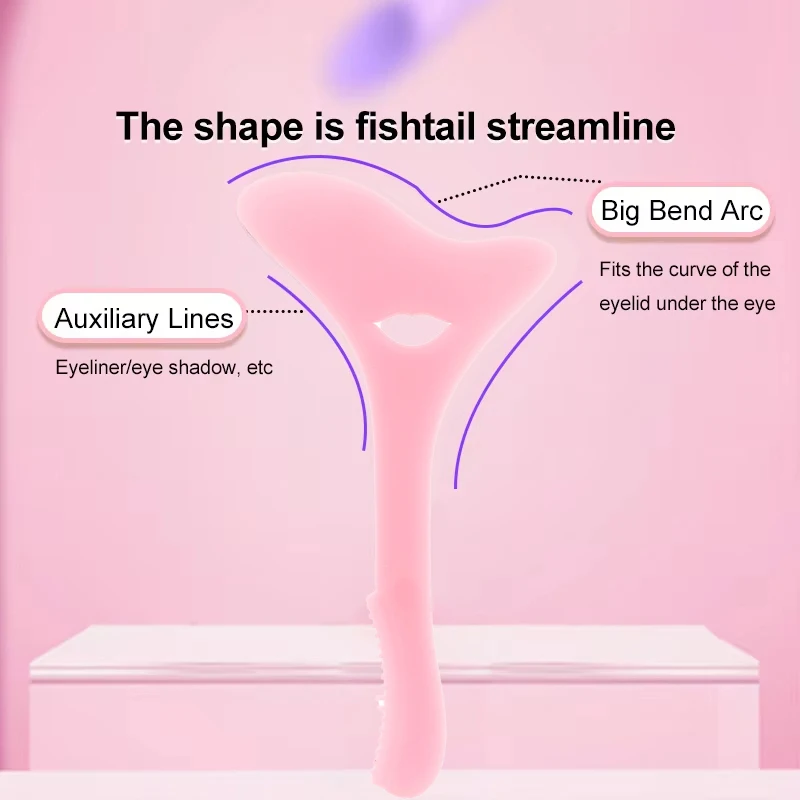 Plantilla de delineador de ojos multifuncional, puntas de ala, ayuda para delineador de ojos de silicona, lápiz labial para dibujar, asistente de uso, deflector, maquillaje reutilizable