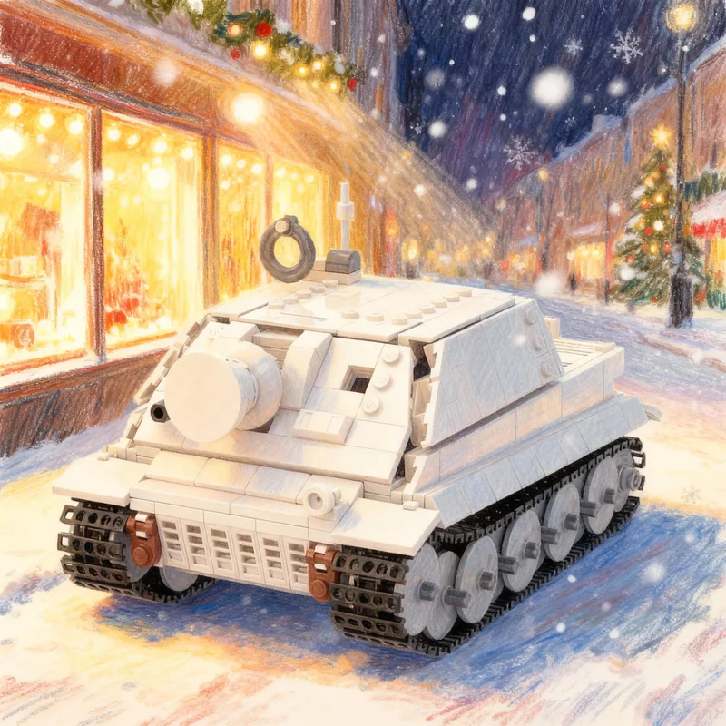 

695 деталей MOC Sturmmörserwagen 4 Mit Cm RW, модель немецкой самоходной пушки, конструктор, архитектурные блоки, игрушки для самостоятельной сборки, рождественский подарок, развивающий конструктор