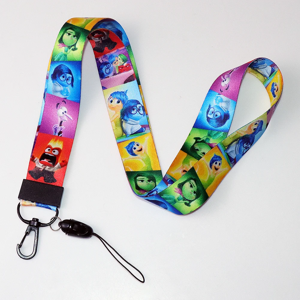 6 pezzi/lottp Inside Out 2 Disney cordini ID Badge Holder Hang Rope portachiavi accessori regali per portachiavi tracolla