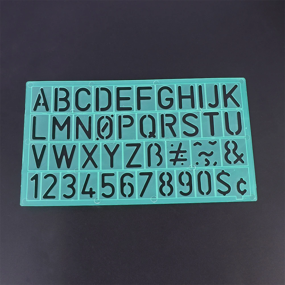 

2 Pcs Ruler Letter Template Alphabet Stickers Large Set Number Stencils Diy Drawing Abc Child