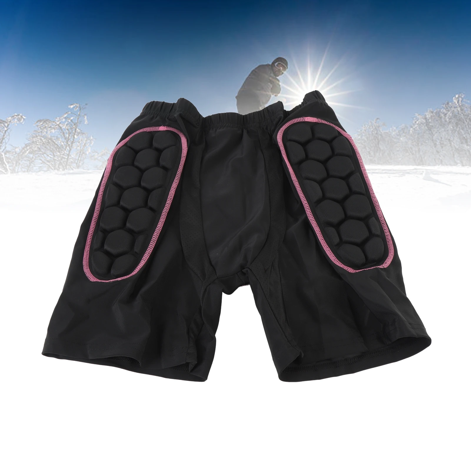 شورت وسادة المؤخرة للتزلج، وسادات واقية مريحة على الورك، سروال تزلج عالي الكثافة، إسفنجة سميكة للنساء #2