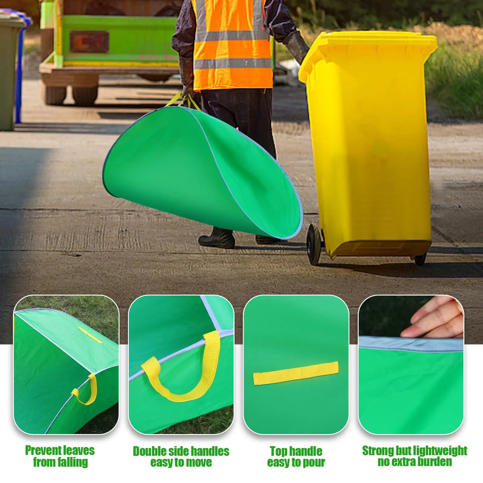 Leaf Collector, Portable Pop Up Leaf Bags, Foldable Leaf Pick Up Tools Leaf Loader, Reusable Yard Garden Bags for Leaves Lawn