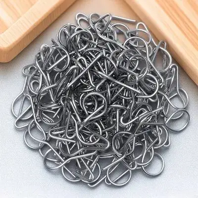 100pcs Car Seat Cover Hooks Steel Material Lightweight Durable Cushion Fix Accessories Silver Color Practical Easy Install Long