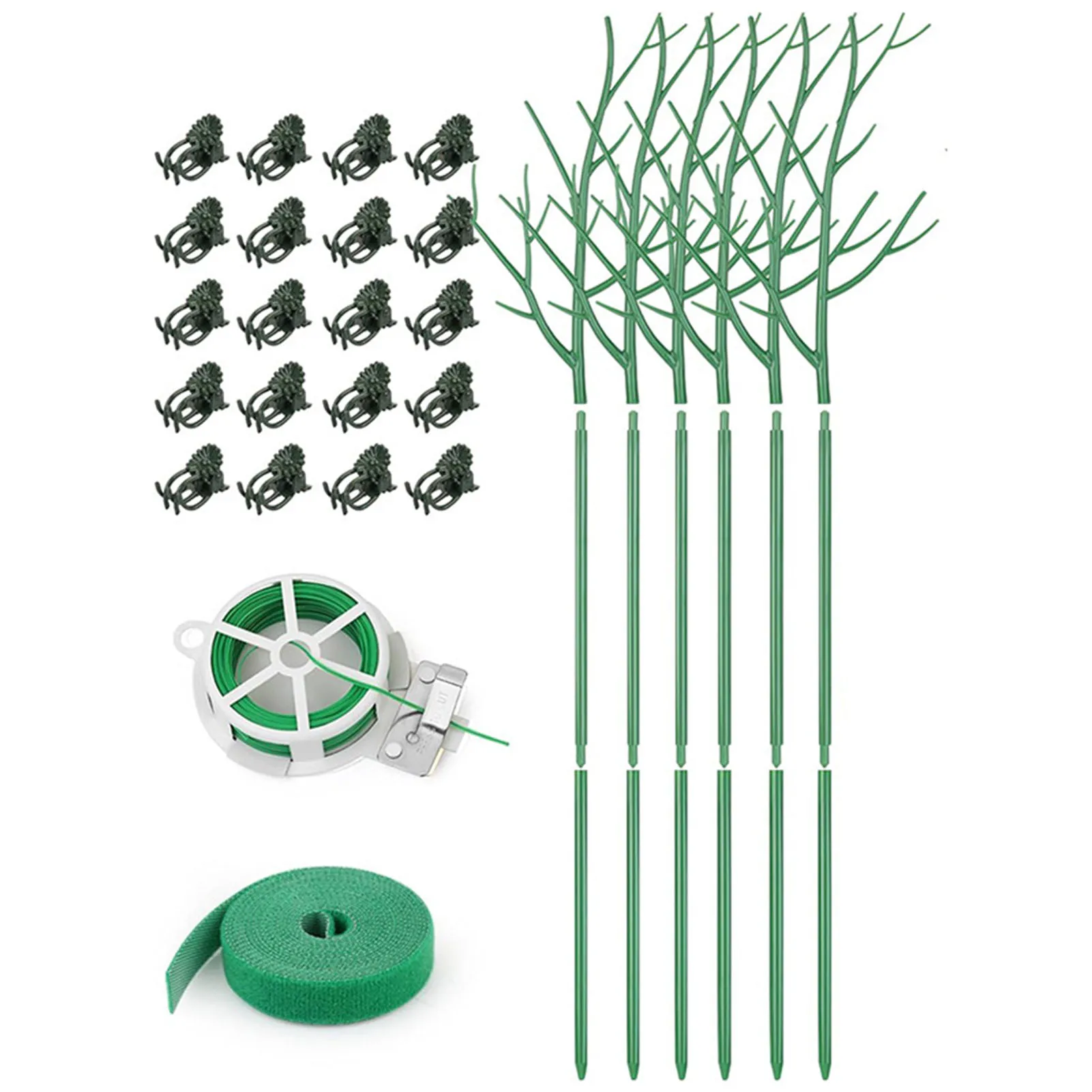 

6pc 70/100cm Climbing Plant Trellis Garden Plant Climbing Rack Garden Support Stake Stand Detachable Flower Rattan-Climbing Rack