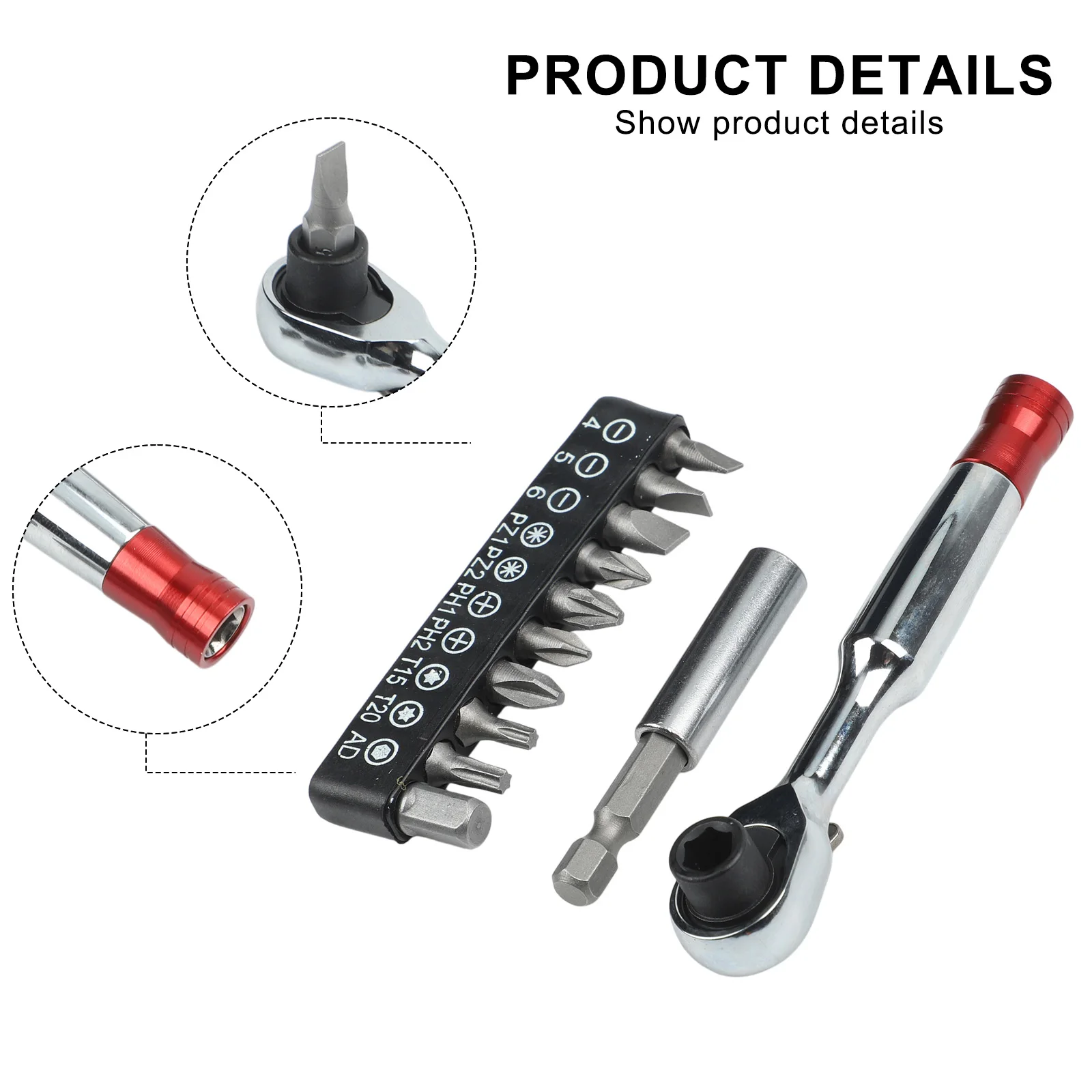 72 Teeth Ratchet Wrench Set With Screwdriver Bits Extension Bar Double Ended Quick-Release Socket Ratchet Wrench Hand Tool