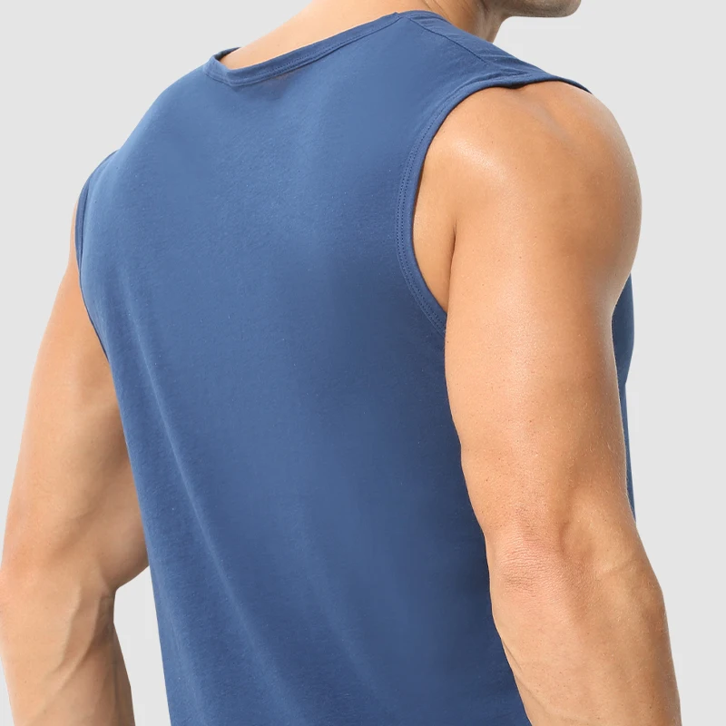 قطعة واحدة من سترة الرجال المصنوعة من القطن الخالص تسمح بمرور الهواء ونحيفة للأحداث الرياضية للشباب وقميص داخلي فضفاض للصيف ورقيق #2