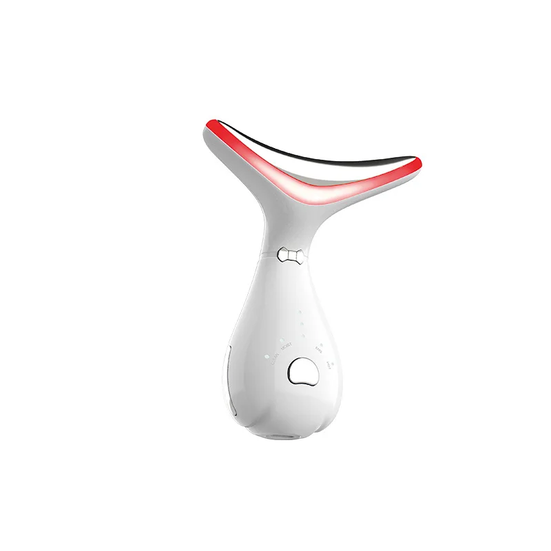 Toonaangevend kerstcadeau Hot Selling Huidverstrakking Gezichtsschoonheidsapparaat 4-kleuren Led Fotonentherapie Gezichts- en nekliftapparaat