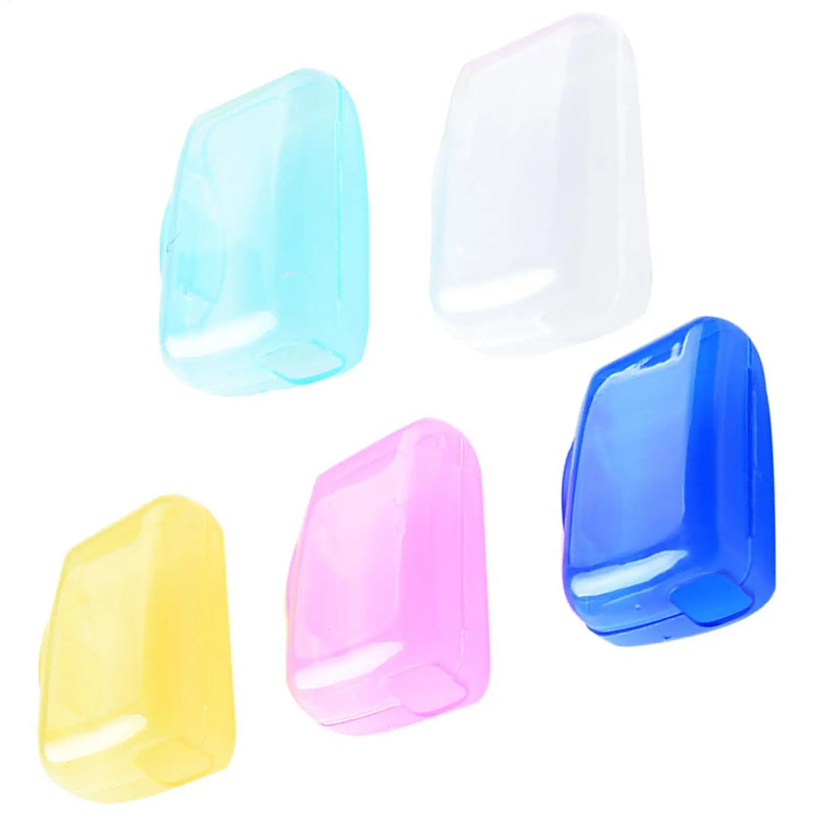 5PCS Mixed Colors Toothbrush Head Cover Travel Hike ventilated portable transparent wash toothbrush box dust cover