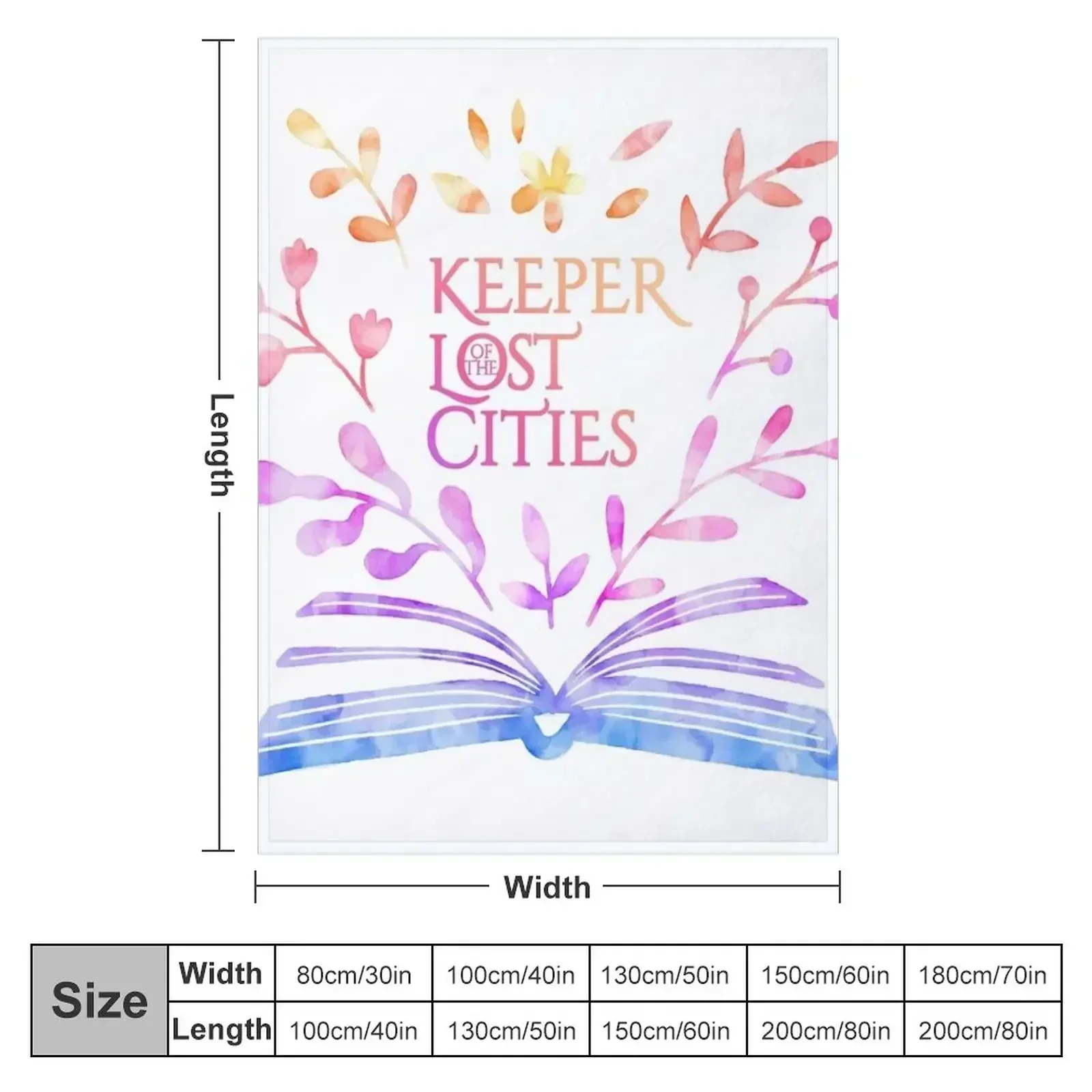 New Keeper of the Lost Cities Watercolor Bookish Design Throw Blanket Furry Sofa Throw halloween cosplay anime Single Blankets