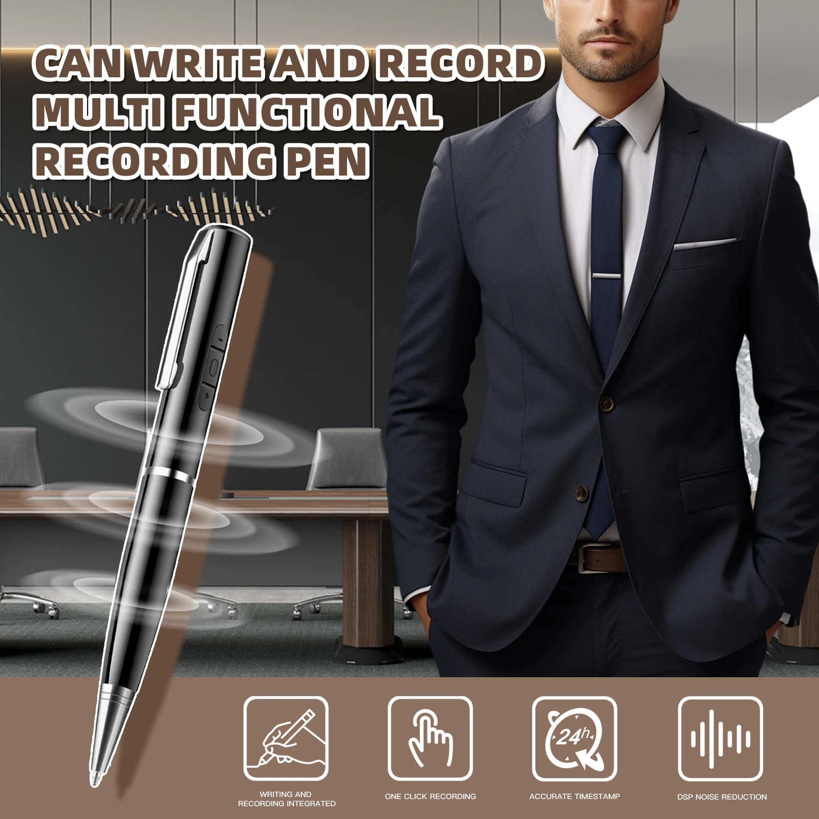 

Digital Voice Recorder TB-07 Portable USB MP3 Music Walkman TF card voice recording records for office meetings recorder 8g 128g