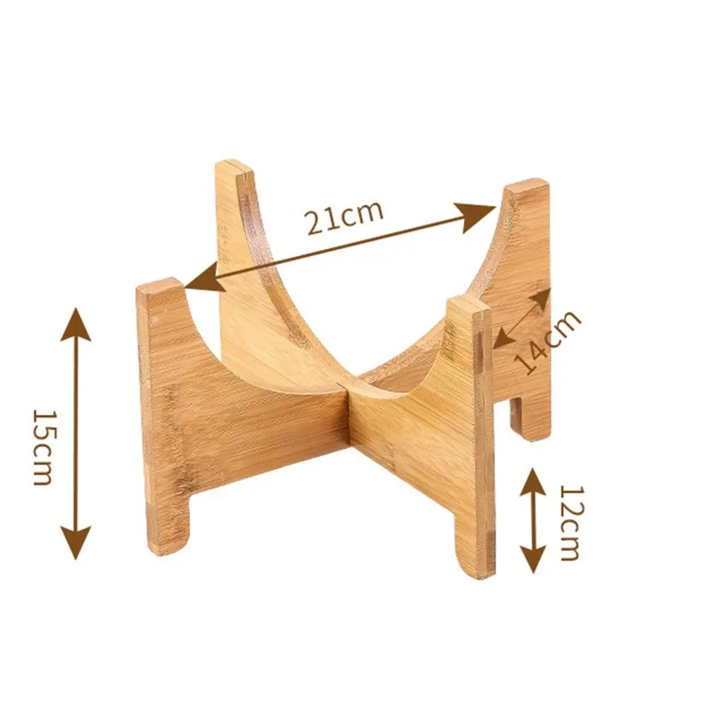 Multi-functional Wood Flowerpot Holder Crossed Shape Floor-Standing Flower Pot Base Home Decoration Desktop Ornament