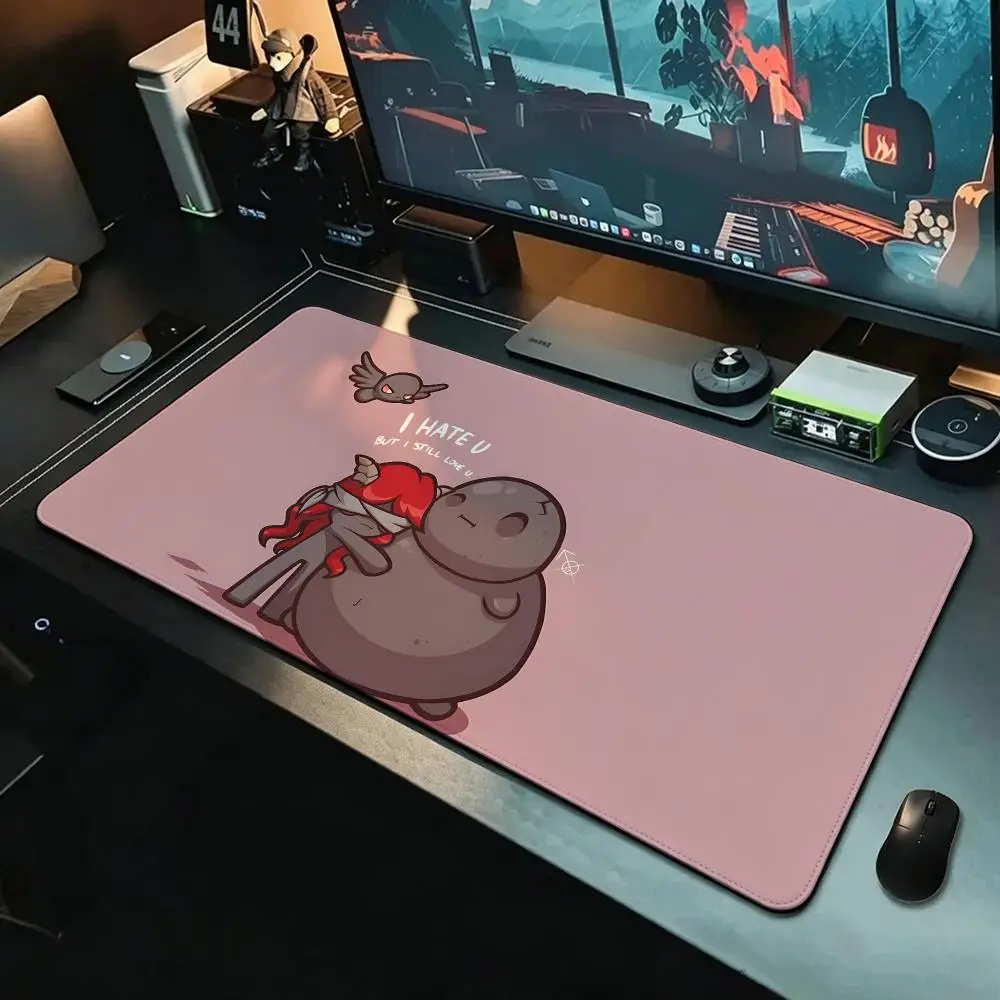 game The Binding of Isaac Mouse Pad MousePad Stitched Edge Waterproof Desk Mat Anti‑Slip Rubber Base for PC Laptop Gaming Office