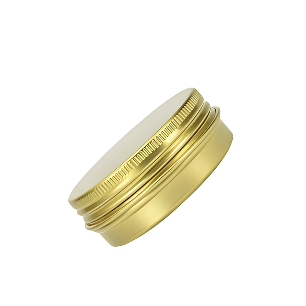Aluminum Round Jar Bottle Screw Box Cosmetic Case Thread Empty Wax