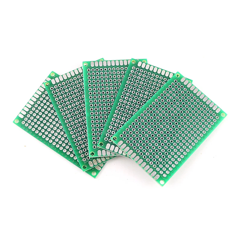 Kit PCB Protótipo Lateral Duplo, Circuito Impresso Universal, Conjunto Protoboard, Breadboard DIY, Amarelo, 4x6cm, 20Pcs