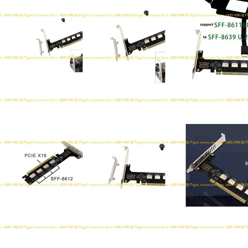 

E21E Oculink SFF 8612 SFF 8611 PCIe 16x Adapter Supports Up To Four PCIe Disks Simultaneously Fast Transfer