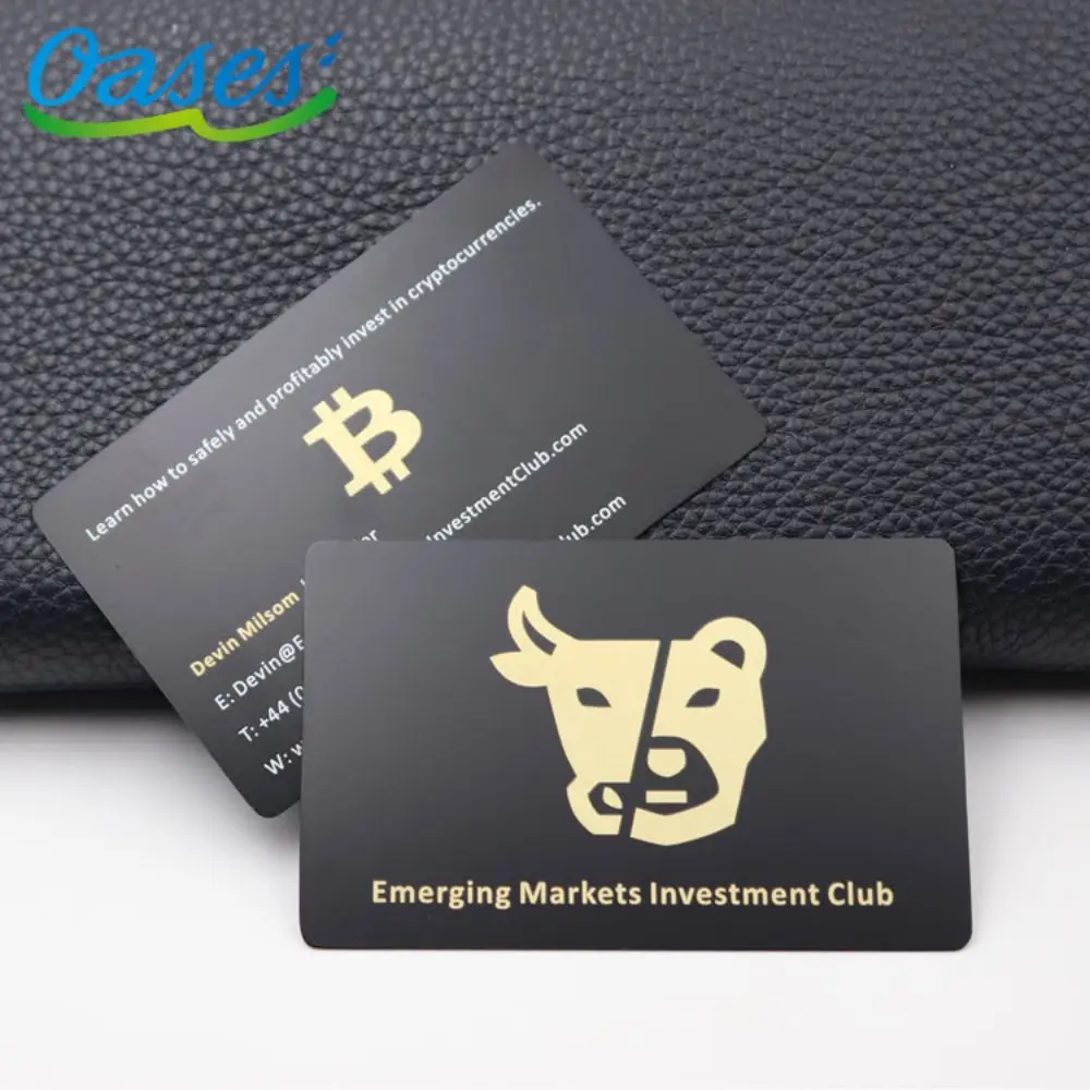 Customized query 2025 New Product Modern Customized Stainless Steel RFID Smart NFC Black Metal Business Card for Business Gift A