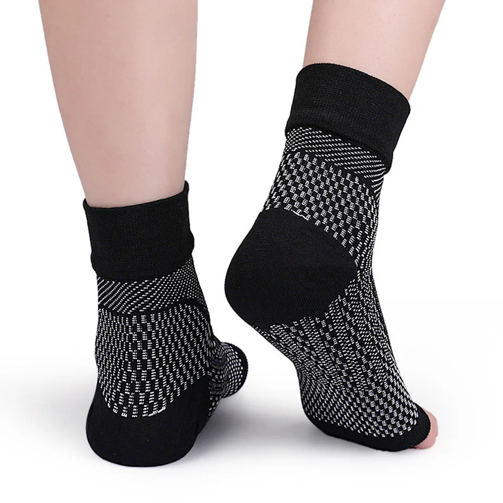 1 Pair Ankle Brace Compression Sleeve Plantar Fasciitis Sock Arch Support Foot Bandage for Achilles Tendonitis Joint Pain Relief