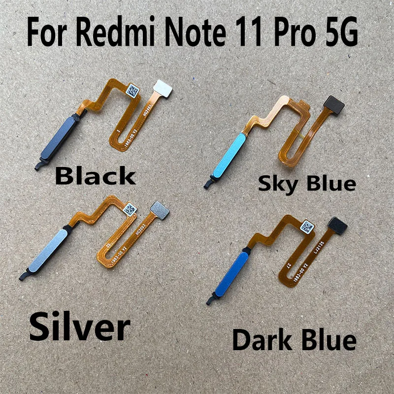 New For Xiaomi Redmi Note 11 PRO Fingerprint Sensor Home Button Menu Touch ID Scanner Ribbon Connector Flex Cable 4G 5G