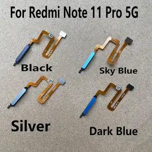 Bilashmart Xiaomi Redmi Note 11 PRO Fingerprint Sensor Home Button Menu Touch ID Scanner Ribbon Connector Flex Cable 4G 5G