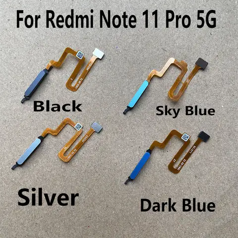 New For Xiaomi Redmi Note 11 PRO Fingerprint Sensor Home Button Menu Touch ID Scanner Ribbon Connector Flex Cable 4G 5G