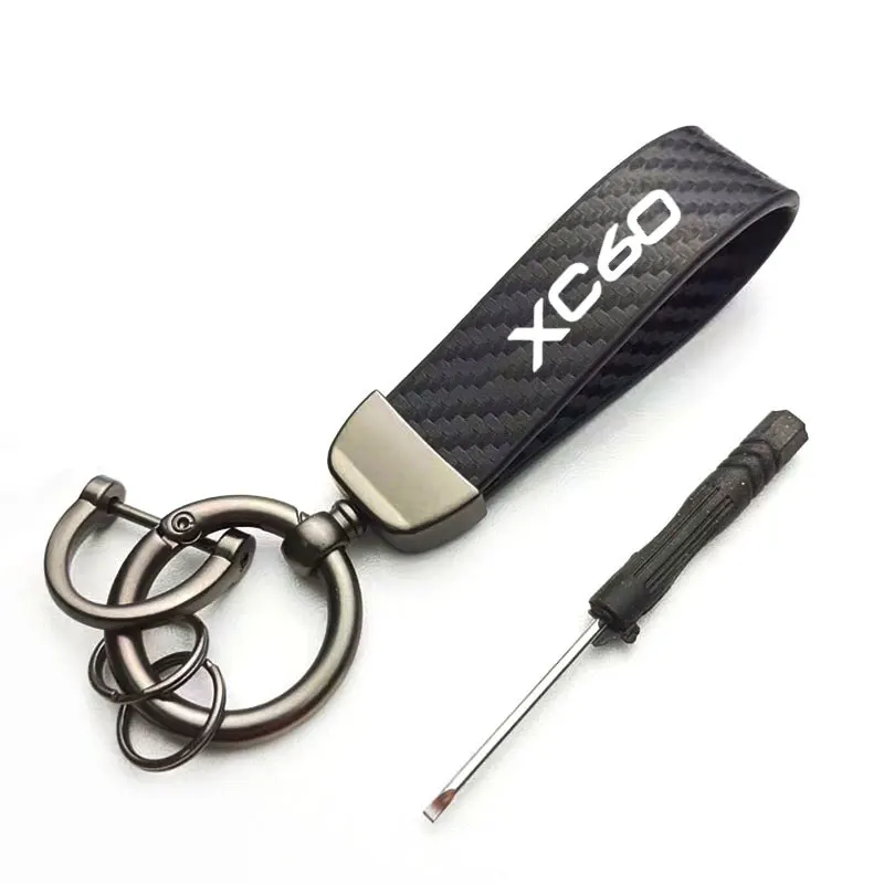 سلسلة مفاتيح بحبل إبداعي لفولفو XC60 ، ضد الضياع ، حزام حبل عقدة ، سلاسل مفاتيح السيارة ، سهلة الاستخدام ، متينة ، حلقة مفاتيح عصرية ، إكسسوارات سيارة