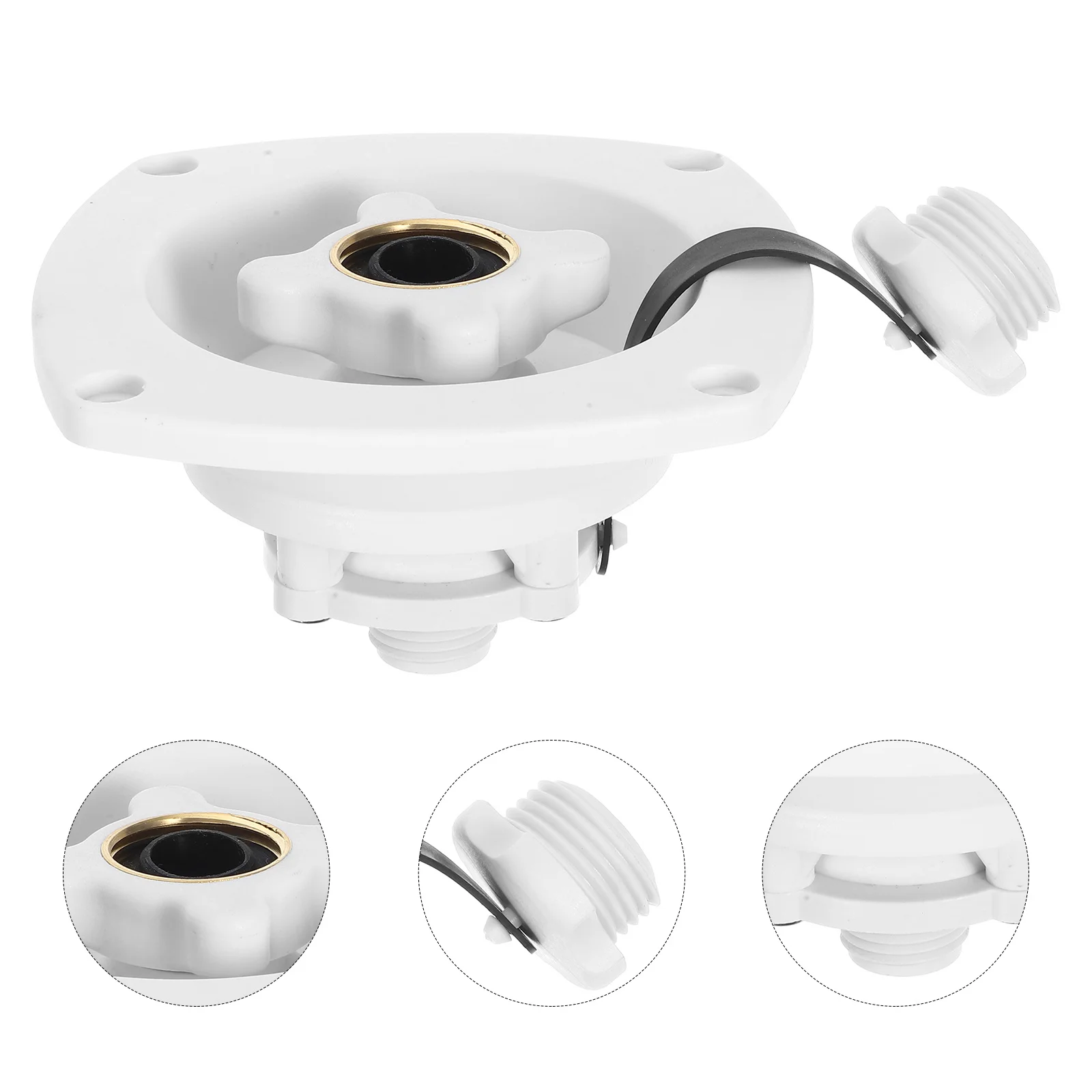 

Water Inlet Filler Cap Durable PP Material Simple Design Rv Water Fill Inlet Replacement Trailer Camper Motorhome Parts