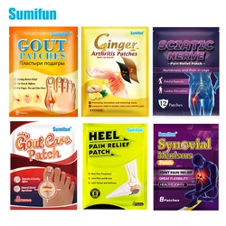 6Types 100% Sumifun Original Patches For Foot Gout Heel Pain Hand Wrist Thumb Spondylosis Treatment Sticker Pain Relief Plaster