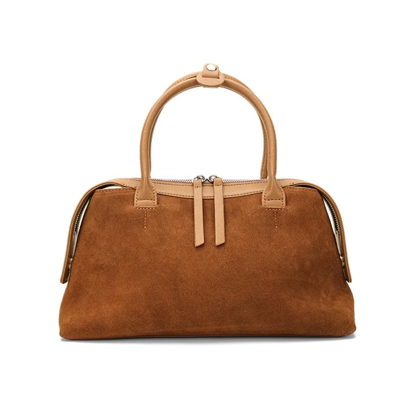 Women Genuine Leather Handbag Top-handle Suede and Cow 6 Women Genuine Leather Handbag Top-handle Suede and Cow