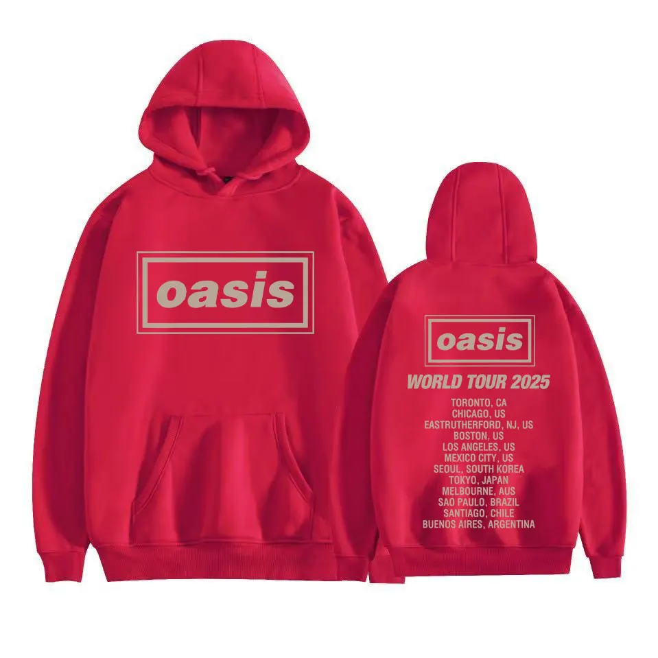 واحة العالم جولة 2025 غطاء طباعة 90s ريترو الهيب هوب الرياضة هوديي مريحة وعصرية الشارع الرياضة السترة #5