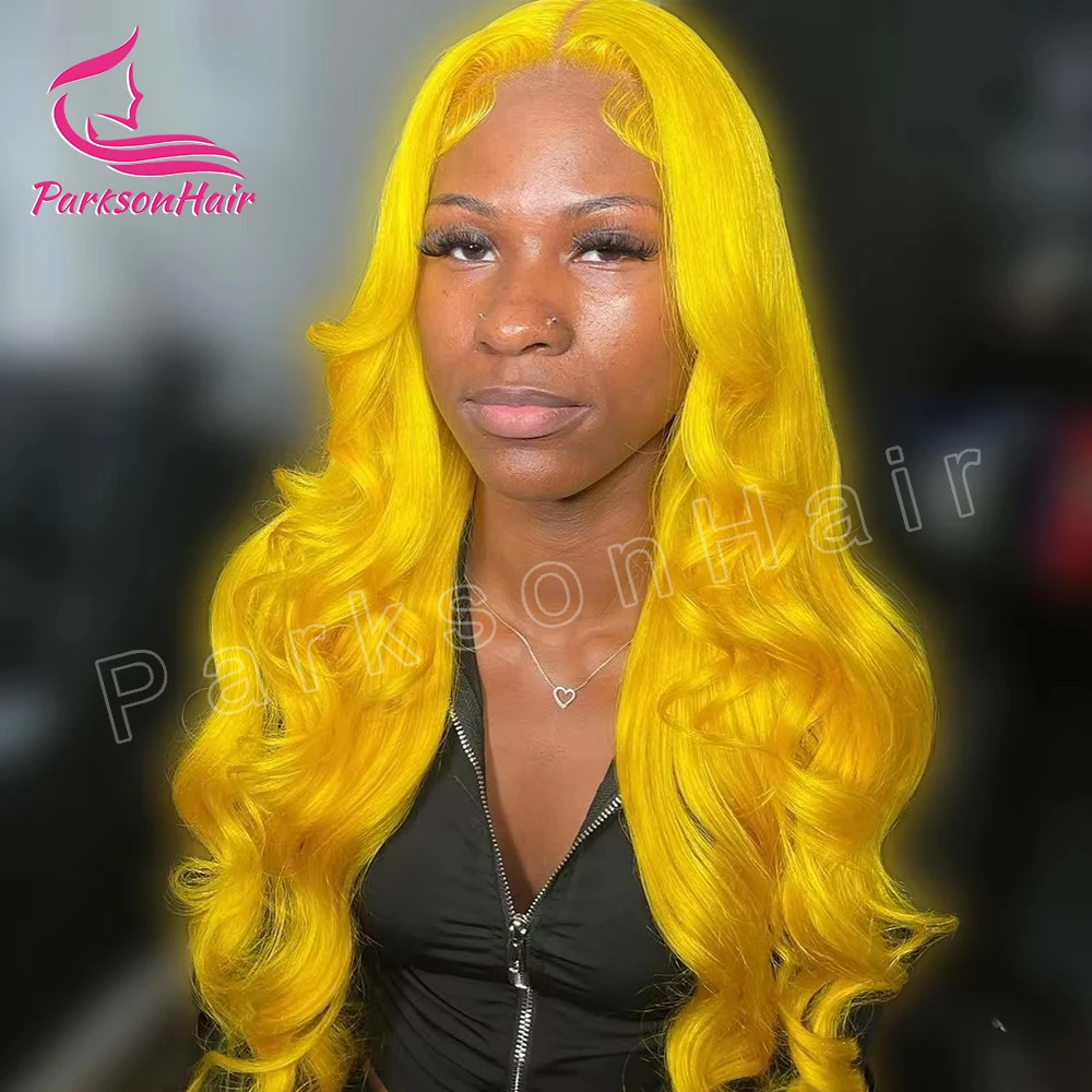 Peluca de cabello humano Remy para mujer, postizo de encaje frontal HD, color amarillo, 13x6, 13x4, 250 de densidad, 613 de color, parte en T