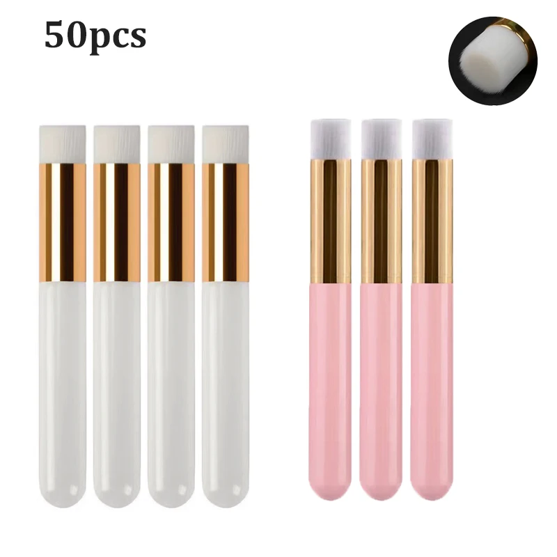 

50Pcs Eyelash Cleaning Brush Lash Shampoo Brush for Eyelash Extensions Peel Off Blackhead Remover Makeup Tools