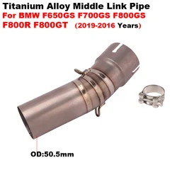 Slip On For BMW F650GS F700GS F800GS F800R F800GT 2009-2016 Exhaust Pipe Motorcycle Titanium Alloy Mid Middle Link Pipe Espace