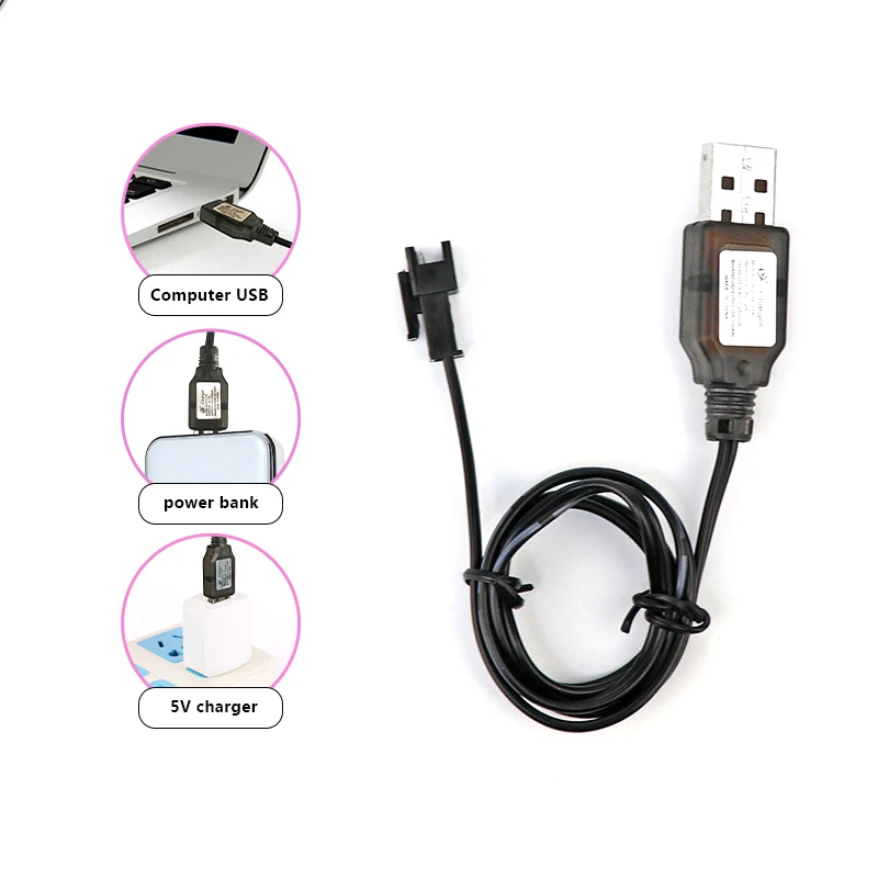 ST 1pc high quality 7.4V (3.7V X2) Charger SM-2P/3P SM-4P Reverse XH-3P/4P Li-ion Battery Electric RC Toys Car Boat USB Charge