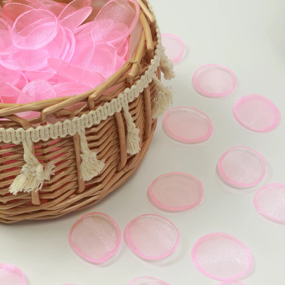 Girlish Heart Pink Organza Rose Petals for Wedding Romantic Prop for Gift Box & Proposal Wedding Decoration Wedding Supplies image 5