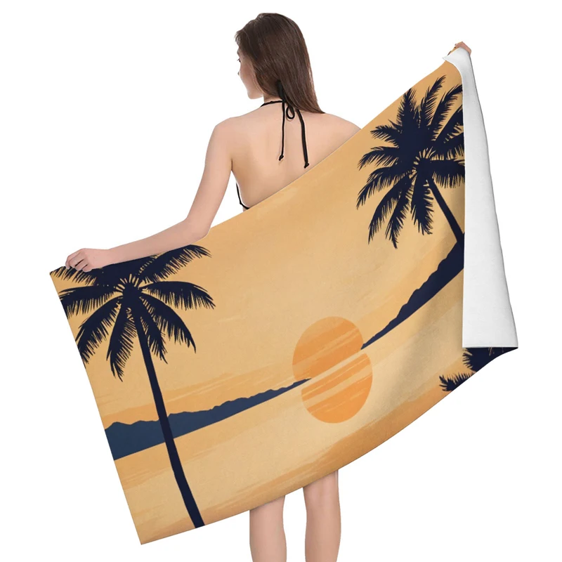 Home bath towels for the body towels bathroom quick drying microfiber beach man large sports towel Fruit plant boho simple ins